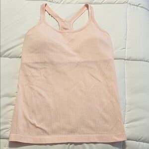 Lululemon Athletica Light Pink Ribbed Tank Top